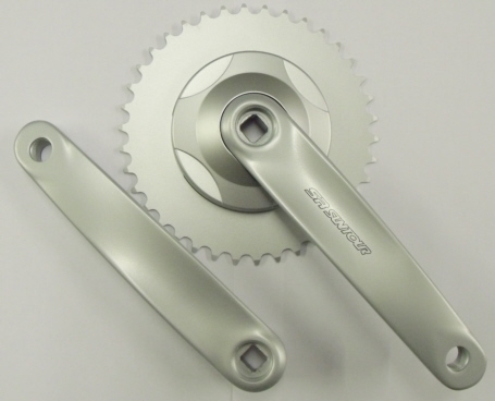 Aluminium Crank Set for Hub Gear Models 40T  Silver