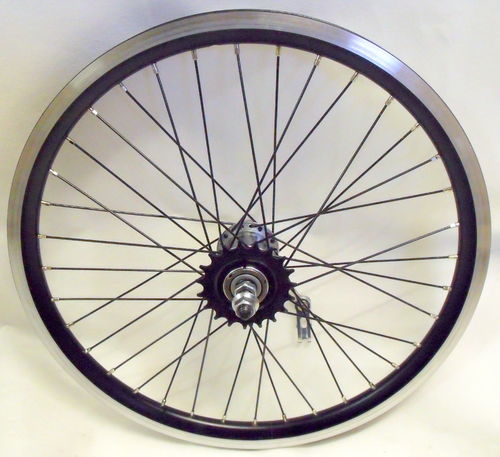 Rear Wheel Suit Mu Uno  20" BLACK with Coaster Brake - Stronger with 36 Spokes