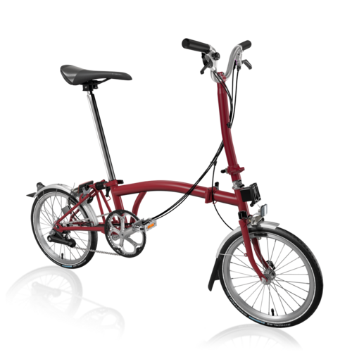 Brompton C - Line High Explore House Red/House Red  with Fizik and Marathon