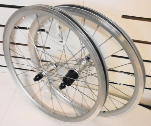 Q-Release Double Wall Rim Wheelset 8/9/10 sp  20" 406 Silver